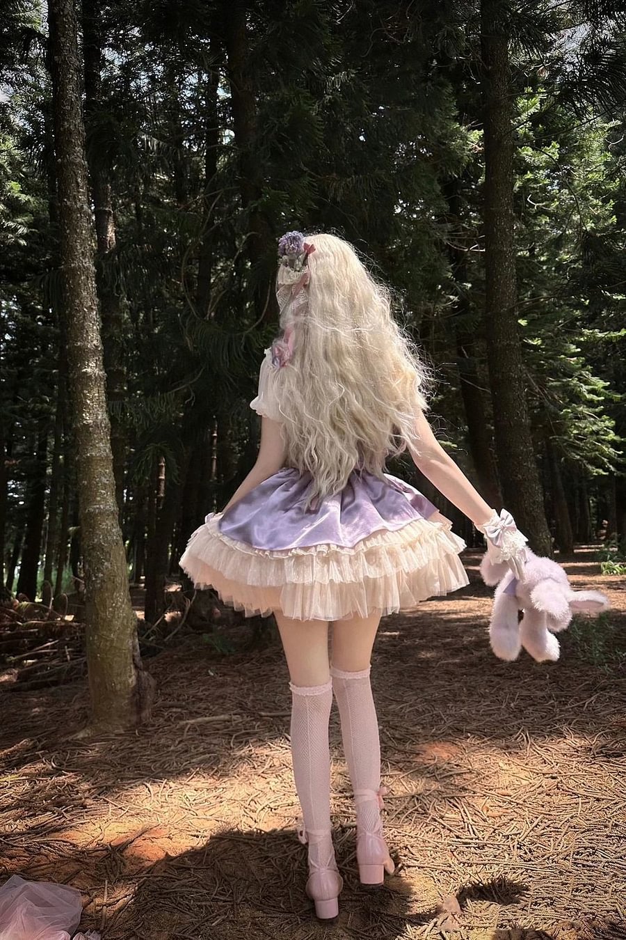 Sweet Lolita Ballet Little Ribbon Lolita Dress Sweet Dress with Suspender Cake Princess Dress