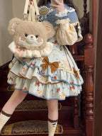 The Beige and Green Seaside Tea Party Lolita JSK is designed to blend vintage charm with sweet elegance. Featuring a classic strap silhouette, it is adorned with soft ruffles and delicate details that highlight femininity. The fresh color options of beige and green bring versatility—beige for a gentle, timeless look, and green for a lively, refreshing style. Perfect for seaside outings, tea parties, or casual gatherings, it captures the playful yet elegant spirit of Lolita fashion.
