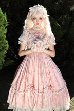 The Black Pink Floral Jacquard Lolita Dress is designed to balance elegance with sweetness. Featuring delicate floral jacquard fabric, soft ruffles, and refined embroidery, it exudes a sense of luxury and charm. The bowknot accents and short sleeves add a playful touch, while the contrasting black and pink tones highlight femininity. Perfect for tea parties, gatherings, or special occasions, this dress embodies the romantic essence of Sweet Lolita fashion.