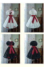 This collection offers two timeless interpretations of Lolita elegance: the profound mystery of classic black and the pristine sweetness of pearl white. Both versions feature the same meticulous design—playful short sleeves, cascading ruffles, and satin bow accents—allowing wearers to choose a hue that reflects their unique style narrative. Whether embodying poetic darkness or luminous innocence, each dress celebrates the harmonious balance between tradition and fantasy.
