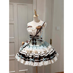 Sweet Lolita Chocolate Dress Bear Girl  Mint Brown Cream Cake Lolita Lolita Outfits