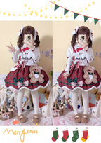 Inspired by the warmth of a Christmas puppy, this original design blends cozy plaid fabric with playful Lolita details. The festive color palette and whimsical motifs evoke holiday cheer, while the classic A-line cut ensures a flattering silhouette. Perfect for winter gatherings, it combines comfort and charm for a truly adorable seasonal style.