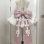 Sweet Lolita Cream Blue Ribbon Lolita Quinceanera Princess Dress Elegant Dress Birthday Dress