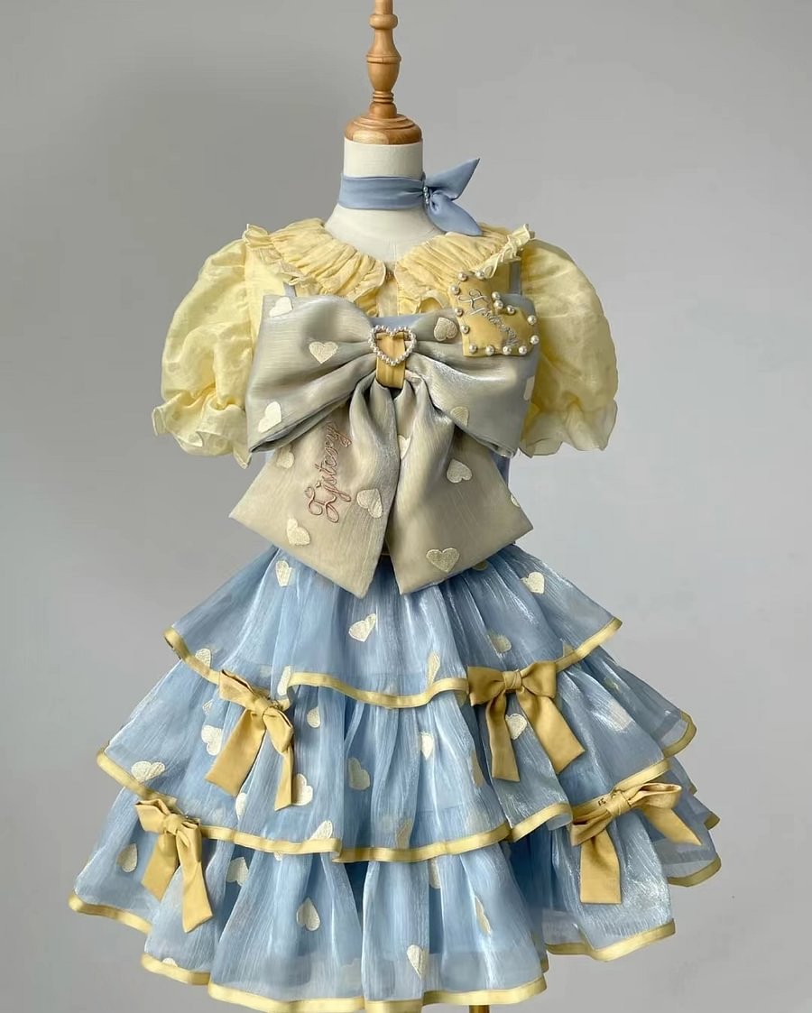 Sweet Lolita Cute Pink Set Lolita Spring and Summer Cake JSK Lolita Dresses
