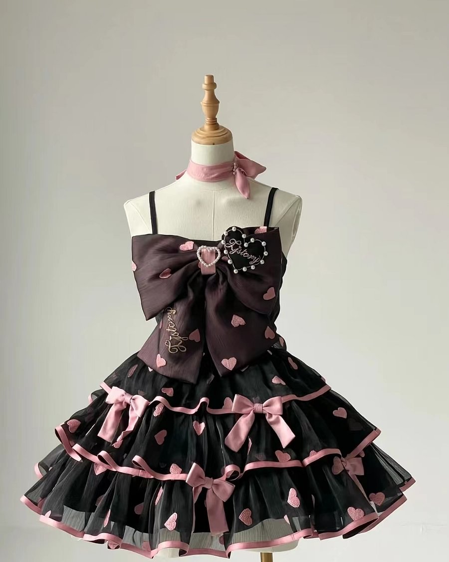 Sweet Lolita Cute Pink Set Lolita Spring and Summer Cake JSK Lolita Dresses