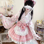 Qi Lolita Sweet Cute Maid SK Lolita Shirt Daily Party Pink Blue Red Purple Yellow Lolita Dresses