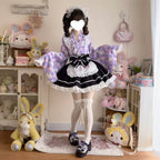 Qi Lolita Sweet Cute Maid SK Lolita Shirt Daily Party Pink Blue Red Purple Yellow Lolita Dresses