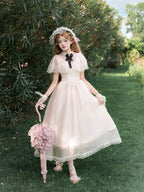 Classic Lolita Dresses Pink Edward Collar Short-sleeved Gemini Summer Light Lolita