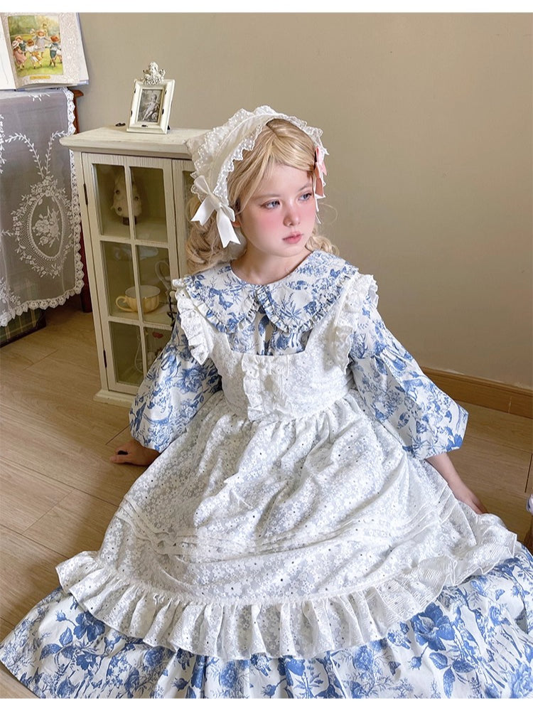 Design Concept:
This Sweet Lolita dress features a delicate white floral overlay with a layered apron-style design, crafted for a soft and elegant silhouette. The mid-length cut and tie-up details at the waist create a flattering fit while maintaining a charming, playful aesthetic. Perfect for daily wear, tea parties, or casual Lolita gatherings, this dress combines classic Lolita sweetness with versatile everyday style.