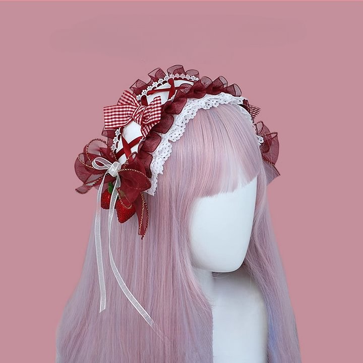 Lolita Hair Accessories Sweet Headband Lace Bow Headgear Kc Lolita Accessories