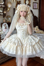 This Pink Sleeveless Sweet Princess Lolita Dress blends elegance with playful charm. Designed with delicate embroidery and lace trims, it features soft ruffles and bowknot details for a feminine touch. The fishbone structure provides a flattering silhouette while enhancing comfort and support. With its dreamy princess aesthetic and graceful style, this dress is perfect for tea parties, photo shoots, or special occasions, making it a must-have for Lolita fashion lovers.