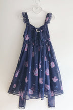 Sweet Lolita Jellyfish Meteor Blue Chiffon Fairy Jellyfish Printed Lolita JSK Cute Dress
