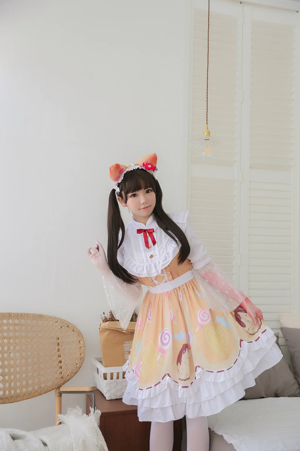 Sweet Lolita Light Yellow Sweet and Cute Candy Girl Lolita Female Japanese Soft Girl Skirt Lolita Dresses