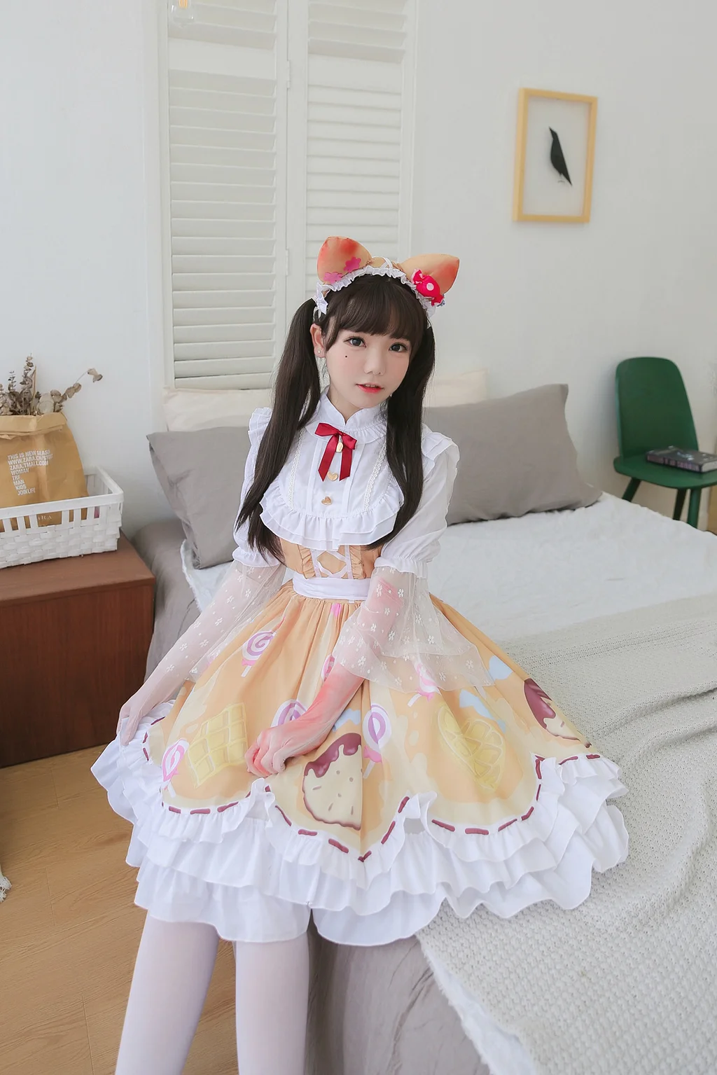 Sweet Lolita Light Yellow Sweet and Cute Candy Girl Lolita Female Japanese Soft Girl Skirt Lolita Dresses