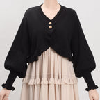 Sweet Lolita Lolita Short Sweater Cardigan Lolita Retro Knitted Girl Cute Lolita Coats