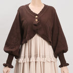 Sweet Lolita Lolita Short Sweater Cardigan Lolita Retro Knitted Girl Cute Lolita Coats