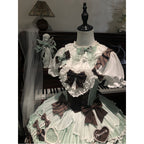 Sweet Lolita Mint Chocolate Doll Lolita  Dress Cream Cake Lolita Daily Dress One Piece Dress