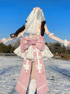 Sweet Lolita Pink Blue Cute Suspende Bat Mitzvah Princess Dress JSK
