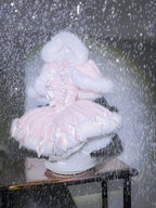Sweet Lolita Pink Early Snow Autumn Winter Lolita Cake Ruffle Dress