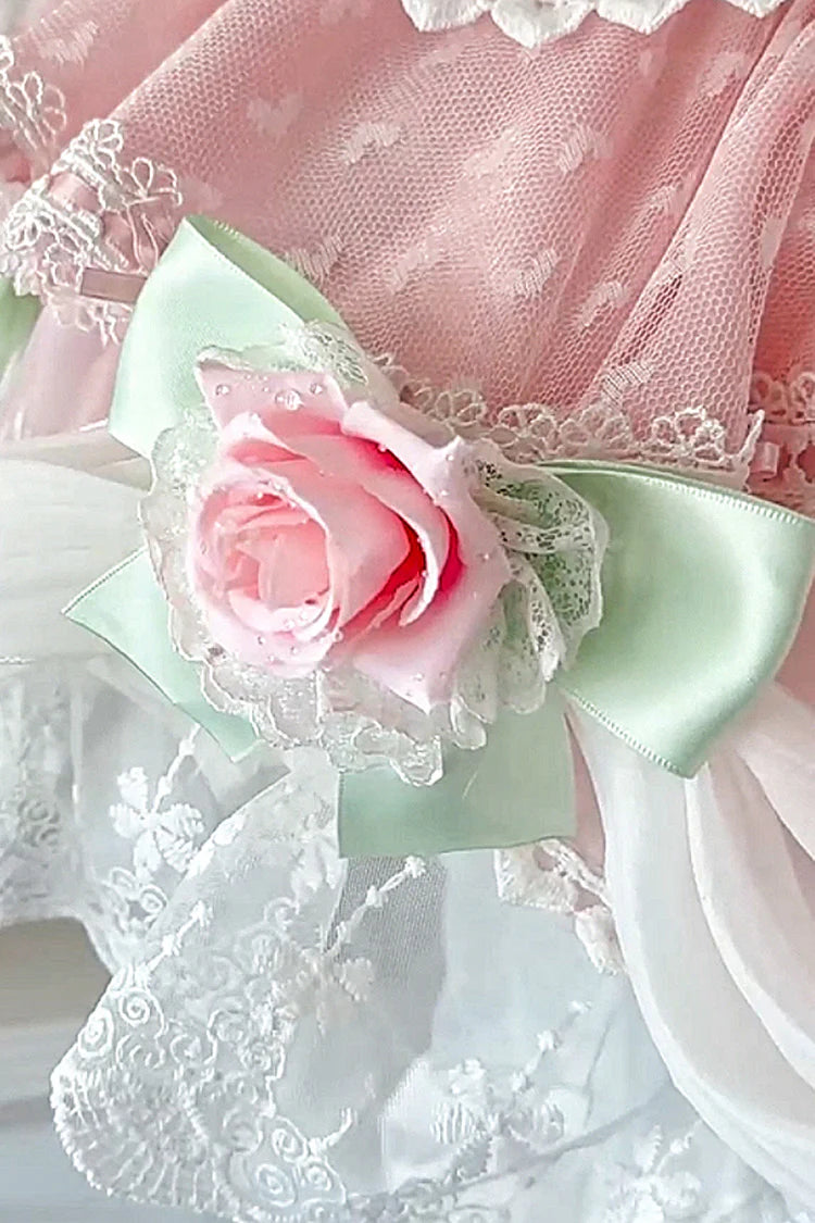 This Pink Sleeveless Sweet Lolita JSK Dress radiates a dreamy princess-like charm. Featuring delicate embroidery, lace trims, and pearl accents, it captures a sense of refined elegance. The ruffle details and bowknots add playful sweetness, while the soft pink tone enhances its romantic allure. Designed with a flattering silhouette, it is perfect for tea parties, photoshoots, or special gatherings. A versatile piece that blends classic Lolita beauty with graceful, feminine sophistication.