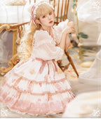 Sweet Lolita Pink Sweetheart Cute Sleeveless JSK Dress Princess Dresses