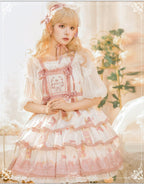 Sweet Lolita Pink Sweetheart Cute Sleeveless JSK Dress Princess Dresses