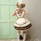 Sweet Lolita Pod Dress Cute Lolita Lolita Dress Set Mint Green Blue Chocolate  Dress