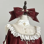 Sweet Lolita Red Embroidered Lolita Dress Princess Fairy Tale Doll Long Sleeve Dress Shorts Two-piece Set OP