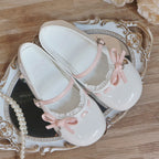 Sweet Lolita shoes Scalloped-Edge Light Blue Green Blue Square Round Head Cute Versatile Mary Jane