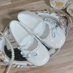 Sweet Lolita shoes Scalloped-Edge Light Blue Green Blue Square Round Head Cute Versatile Mary Jane