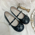 Sweet Lolita Shoes Soft Tones Decorative Mary Jane Shoesbow Flat Single Shoes