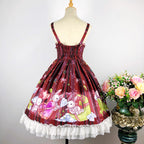 Inspired by a celestial carnival, this "Star Paradise" JSK features vibrant red printed fabric and playful bow accents. The strapless design and A-line silhouette offer a flattering fit for daily wear. Sweet yet versatile, it combines whimsical charm with wearable elegance, perfect for creating joyful coordinates that capture the magic of a starlit fantasy.