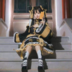 This Lolita Taoist Style OP Dress brings a playful cultural twist to everyday Lolita fashion. Inspired by traditional Taoist robes, it blends symbolic charm with sweet Lolita details such as soft ruffles and bow accents. The cozy autumn-winter design ensures comfort while maintaining a light and cute silhouette. Perfect for daily wear, gatherings, or seasonal outings, this dress captures the fun of cultural fusion in a uniquely adorable way.