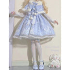 Sweet Lolita Winter Christmas Outfit Velvet JSK Dress and Cape Two Piece Set