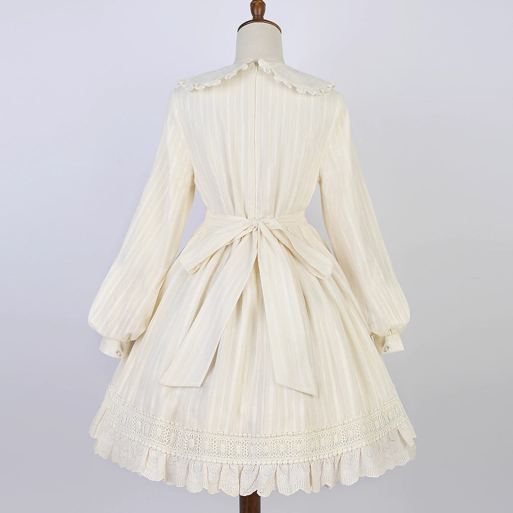 This Yellow Sweet Lolita Dress Set combines warmth, comfort, and playful charm. Featuring vibrant sunflower embroidery, it brings a cheerful, pastoral touch to the classic Lolita silhouette. The long-sleeve coat adds layering and coziness, perfectly complementing the JSK dress beneath. Ideal for tea parties, seasonal outings, or casual gatherings, this set captures a bright and youthful Lolita aesthetic, blending sweet elegance with a touch of countryside charm.