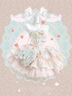 Hime Lolita Mint Green Pink Cream Cake Princess Dress