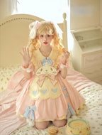Sweet Pink Lolita Lolita Dress Maid Short Sleeve OP