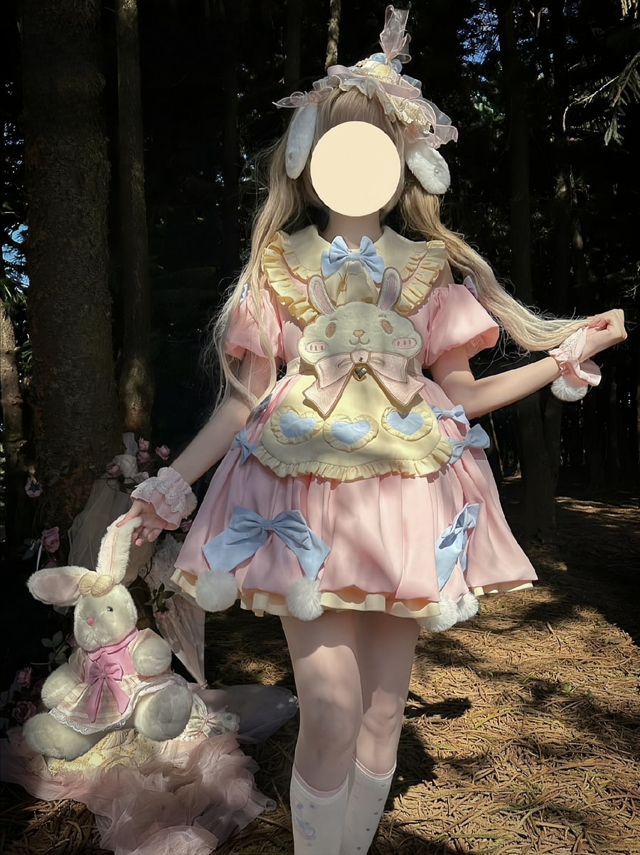 Sweet Pink Lolita Lolita Dress Maid Short Sleeve OP