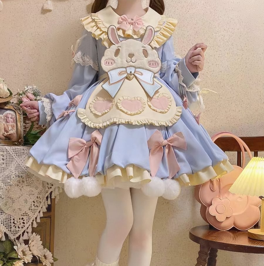 Sweet Pink Lolita Lolita Dress Maid Short Sleeve OP