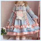 Sweet Pink Spring Autumn Winter Lolita Dress Fleece Long Sleeve Sweetheart OP