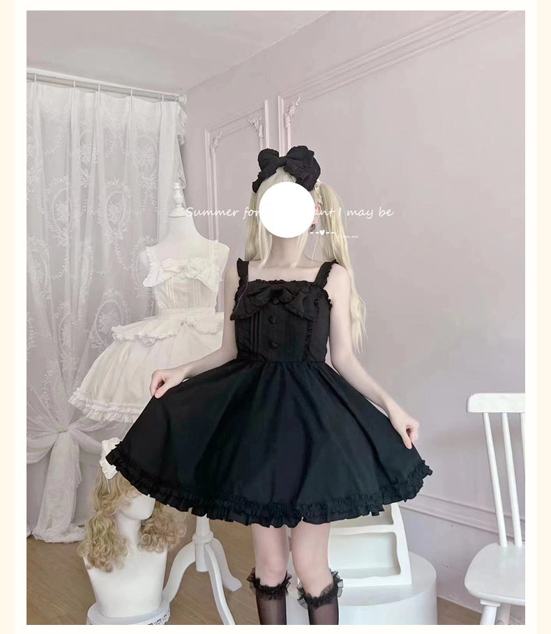 Sweet Ruffles White Black Plus Size Lolita JSK Dress Multicolors 4XL Lolita Dress Jumper Skirt