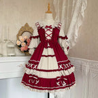 Sweet Ruffls Bow Lolita Dress Snow White Long Sleeved Daily Long Dress in Autumn OP