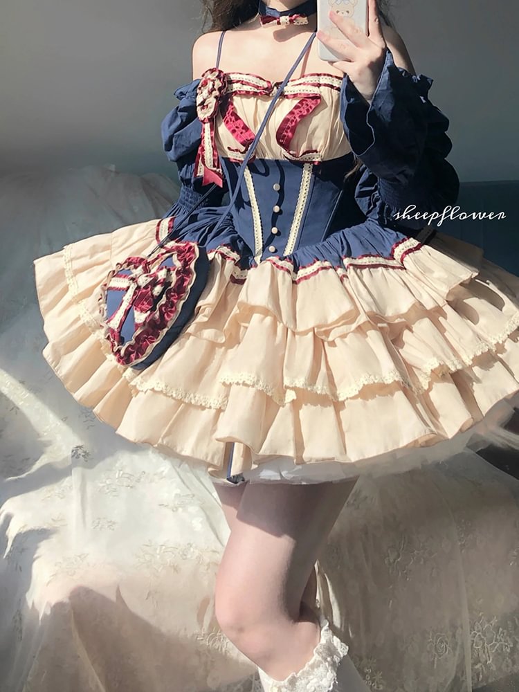 Hime Lolita Suspender Tutu Ballet Long-sleeved Princess Dress