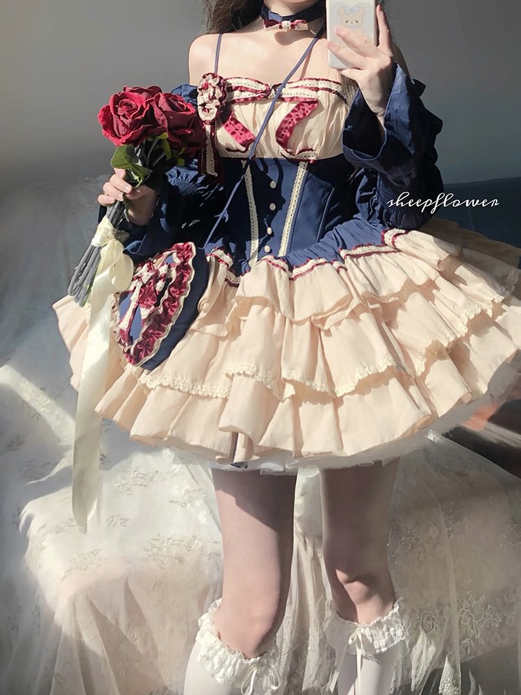 Hime Lolita Suspender Tutu Ballet Long-sleeved Princess Dress