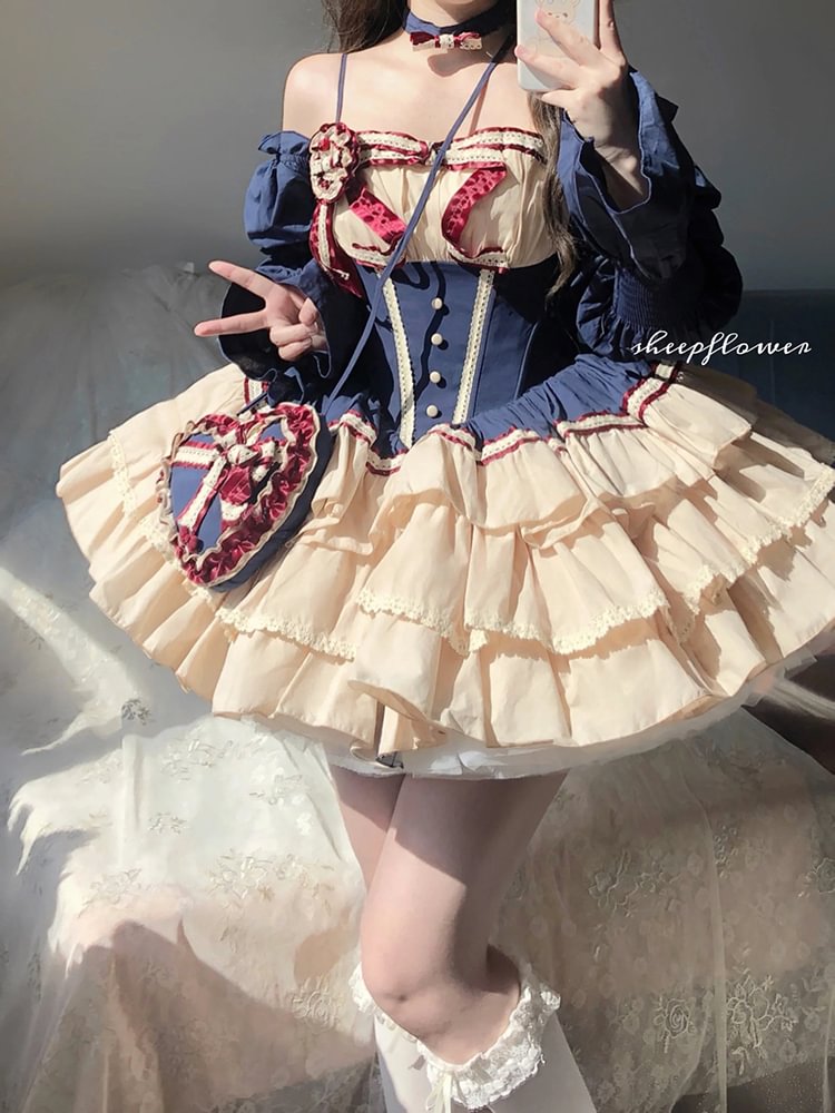 Hime Lolita Suspender Tutu Ballet Long-sleeved Princess Dress