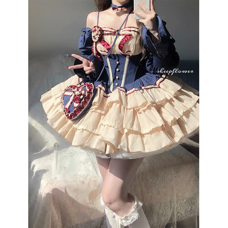 Hime Lolita Suspender Tutu Ballet Long-sleeved Princess Dress