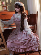 Sweet and Cute Pink Lolita Everyday Elegant Cla Princess Dress Dress Jsk