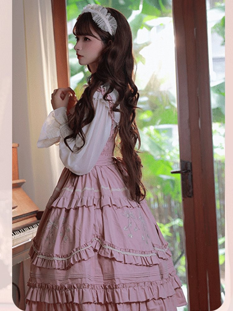 Sweet and Cute Pink Lolita Everyday Elegant Cla Princess Dress Dress Jsk