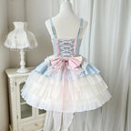Sweet Ballet Style Slip Dress Light Blue Cute Lolita Dress Sleeveless Princess Dress JSK