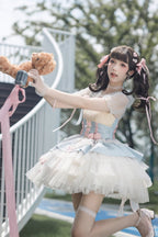 Sweet Ballet Style Slip Dress Light Blue Cute Lolita Dress Sleeveless Princess Dress JSK